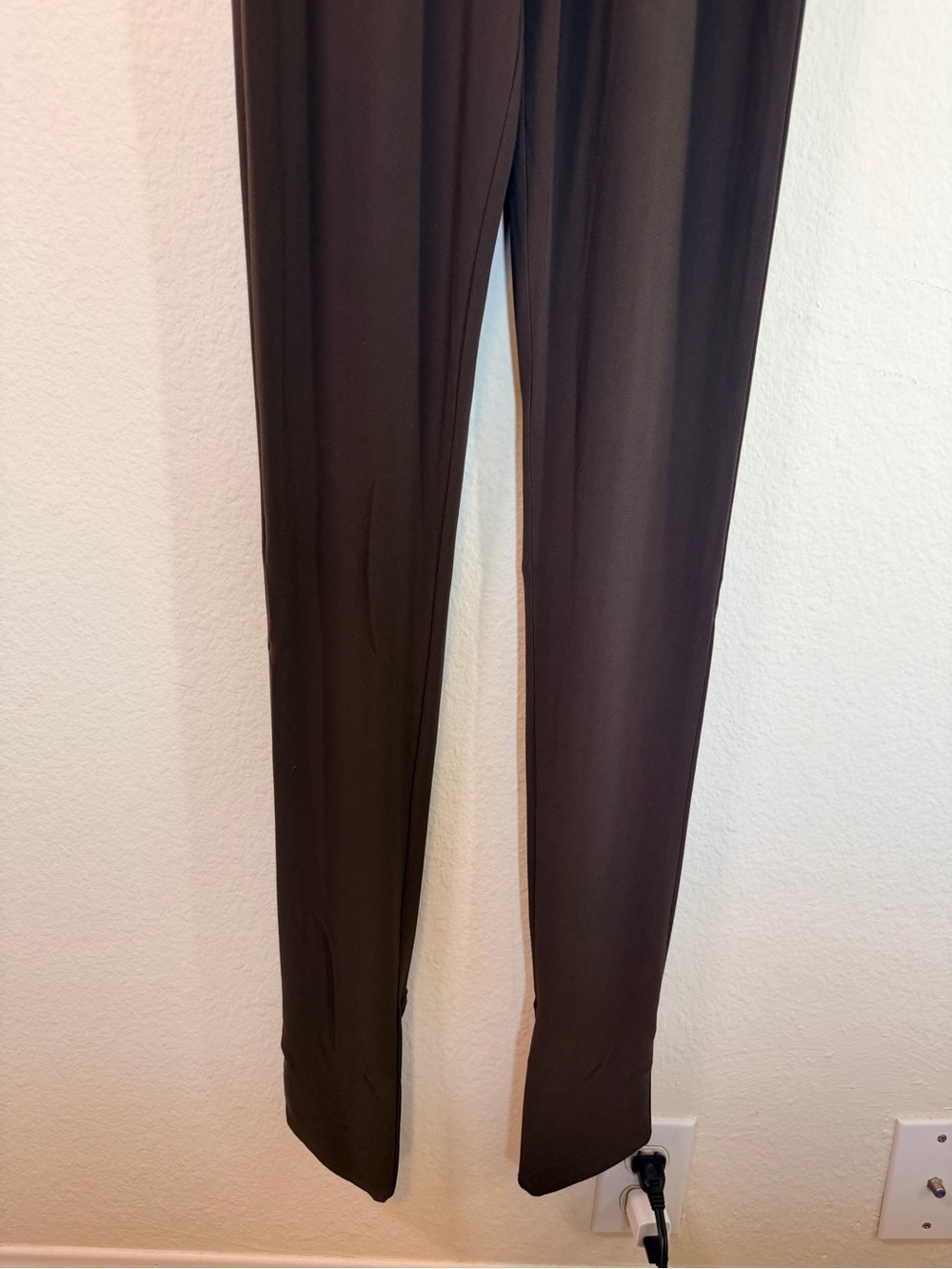 Norma Kamali Chocolate Brown Sleeveless Catsuit Footsie XS NWT - Picture 7 of 11
